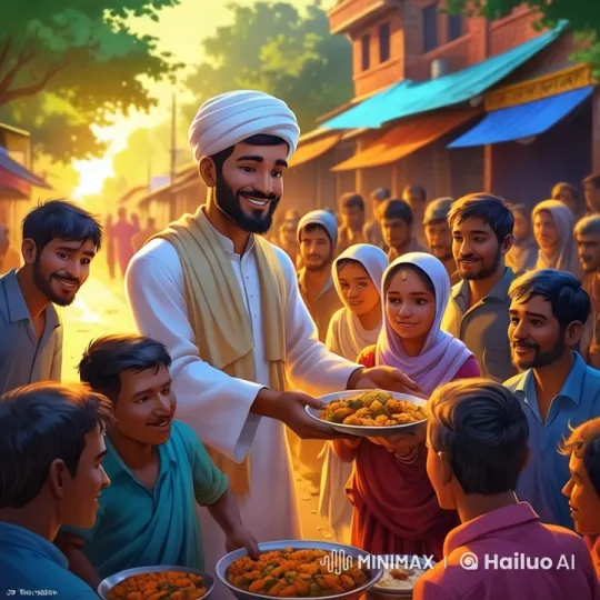 Vibrant Marketplace Exchange with Traditional Attire – AI Generated Video | Hailuo AI