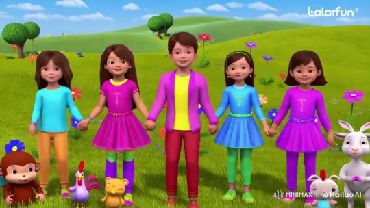 Global Unity Dance with Children and Animals – AI Generated Video | Hailuo AI