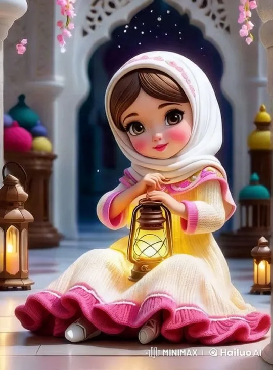 Young Girl in Enchanted Room with Lantern – AI Generated Video | Hailuo AI