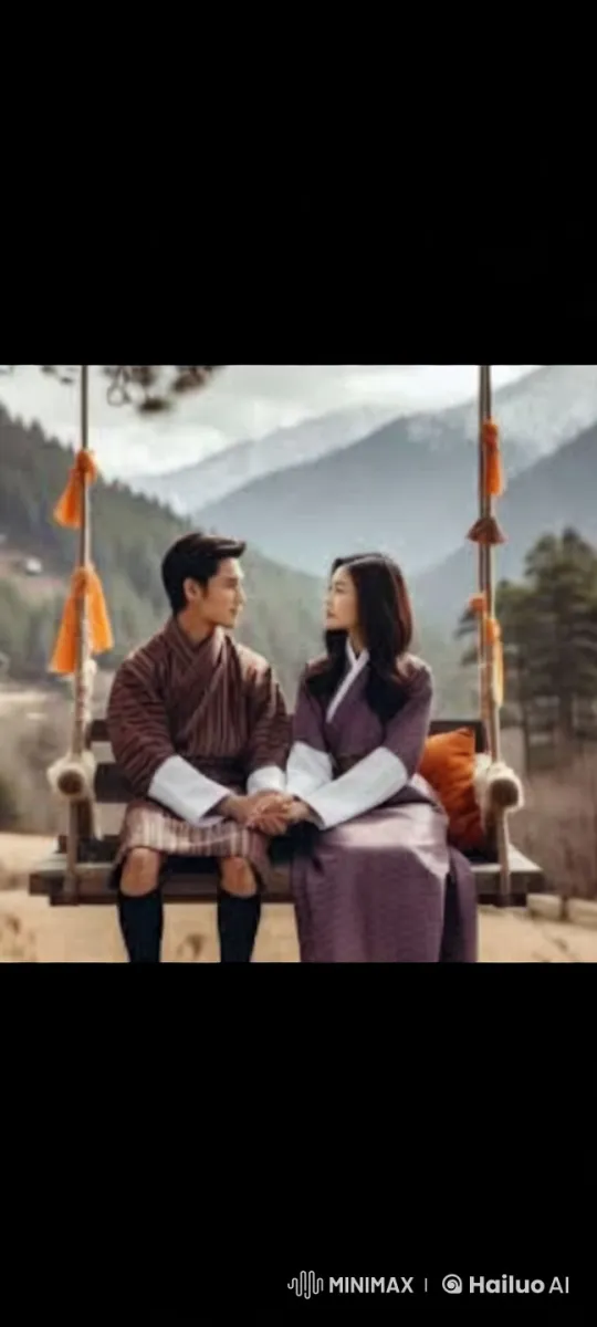 Bhutanese Couple's Serene Mountain Swing Moment – AI Generated Video | Hailuo AI