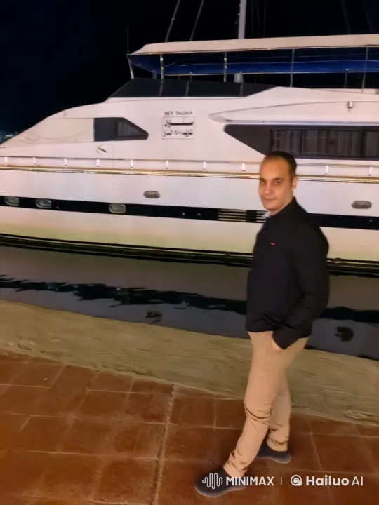 Nighttime Swim Near 'MY SALWA' Yacht – AI Generated Video | Hailuo AI