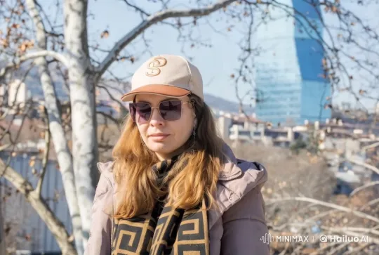 Beige Cap and Scarf: Winter's Serene Urban Scene – AI Generated Video | Hailuo AI