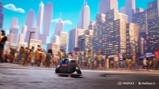 Clumsy Delivery Robot Navigates Urban Chaos – AI Generated Video | Hailuo AI