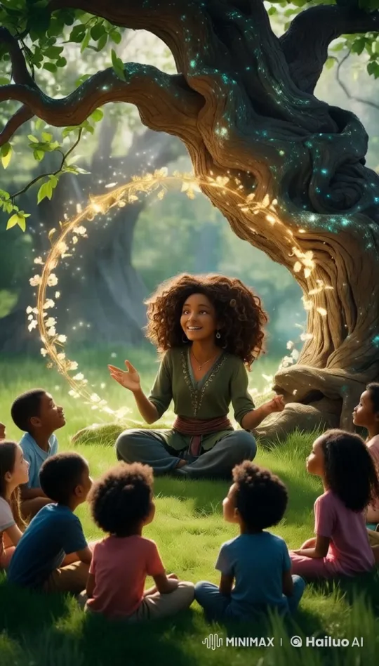 Meena Shares Magical Tree Adventures with Village Kids – AI Generated Video | Hailuo AI