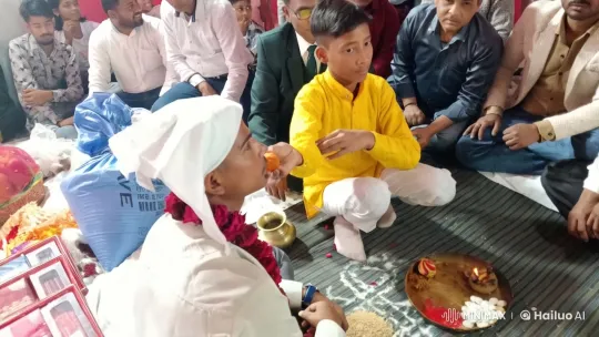 Traditional Ceremony with White and Yellow Outfits – AI Generated Video | Hailuo AI