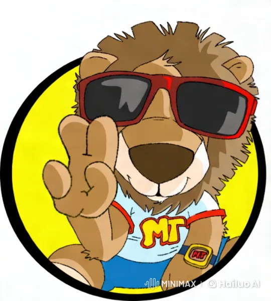 Cartoon Lion Showcases Cool Demeanor and Playful Spirit – AI Generated Video | Hailuo AI