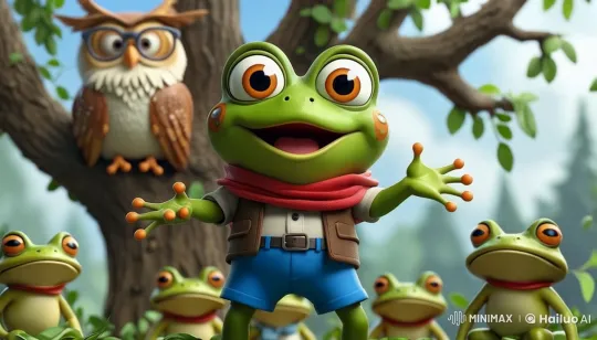 Live2D Animation: Rano the Frog and the Wise Owl – AI Generated Video | Hailuo AI