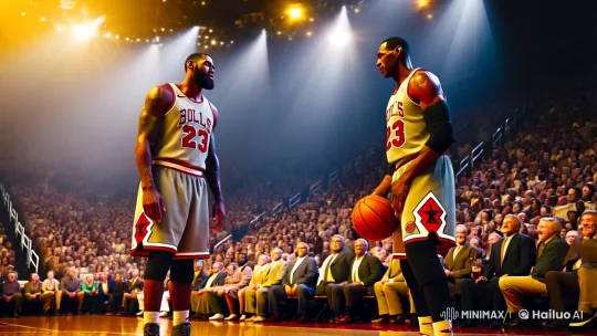 Legendary Basketball Face-Off: James vs. Jordan – AI Generated Video | Hailuo AI
