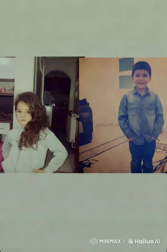 Children Embrace in Cozy Home Split-Screen Scene – AI Generated Video | Hailuo AI