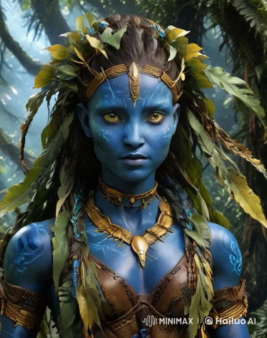 Mystical Blue Character in Enchanted Forest Setting – AI Generated Video | Hailuo AI