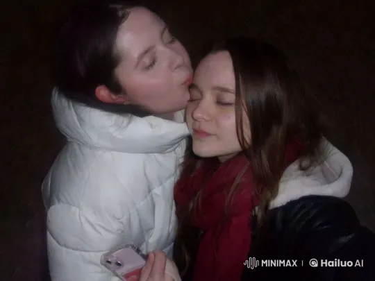 Girls' Intimate Kiss Captured in Aesthetic Video – AI Generated Video | Hailuo AI