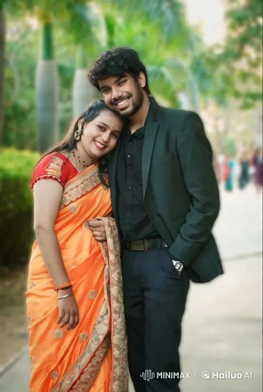 Couple's Intimate Moment in Serene Garden Setting – AI Generated Video | Hailuo AI