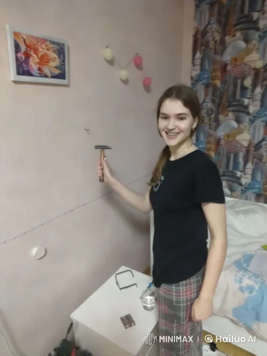 Woman Hammers Nail, Sits on Toilet with Style – AI Generated Video | Hailuo AI