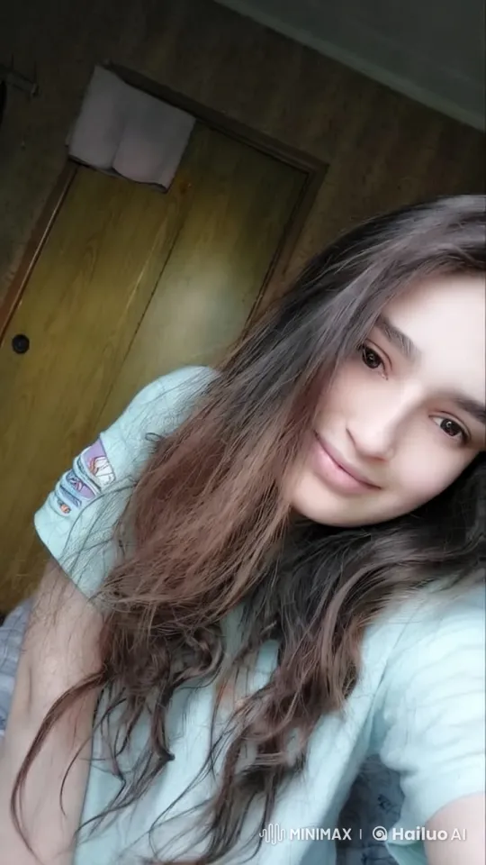 Girl in Cozy Wooden Room with Flowing Hair – AI Generated Video | Hailuo AI