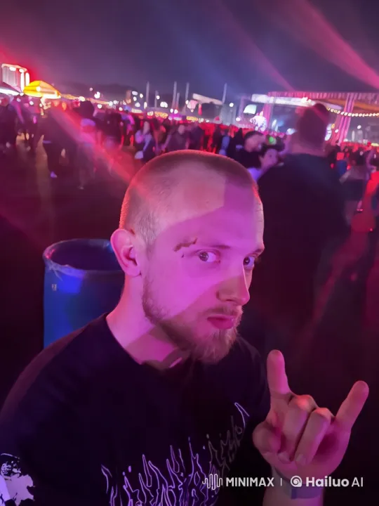 Night Festival: Kaleb's Dynamic Encounter with a Trans Woman – AI Generated Video | Hailuo AI