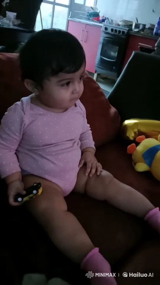 Baby's Playful Dance and Kung Fu Moves in Cozy Living Room – AI Generated Video | Hailuo AI
