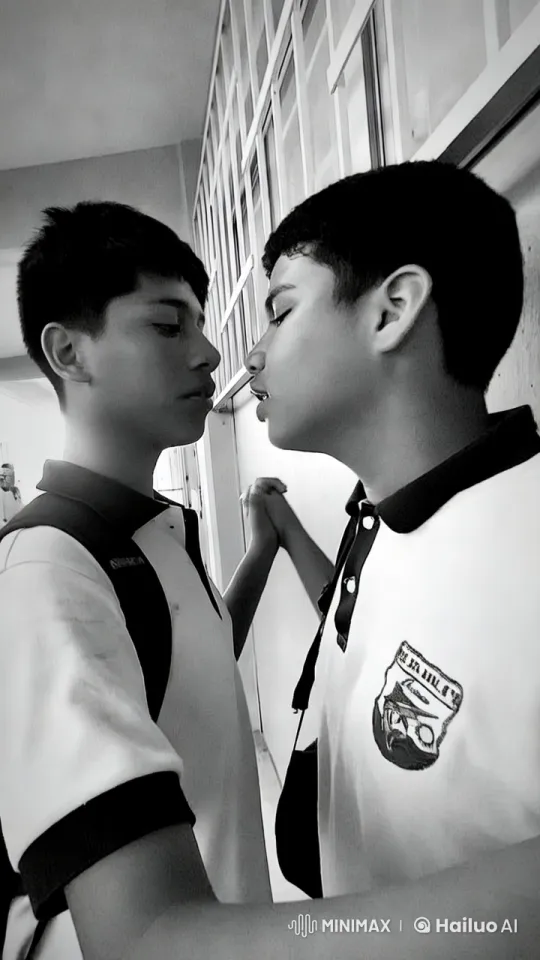 Intimate Schoolyard Moment: A Tender Kiss Captured – AI Generated Video | Hailuo AI