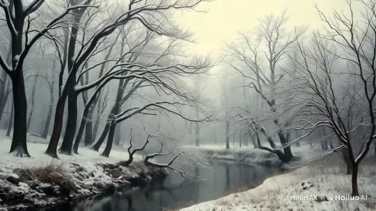 Tranquil Winter Forest: Serene Beauty Captured – AI Generated Video | Hailuo AI