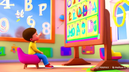 Curious Child Explores Animated Classroom – AI Generated Video | Hailuo AI