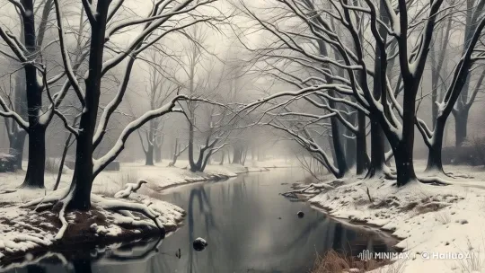 Tranquil Winter Forest: Aesthetic Beauty and Serenity – AI Generated Video | Hailuo AI