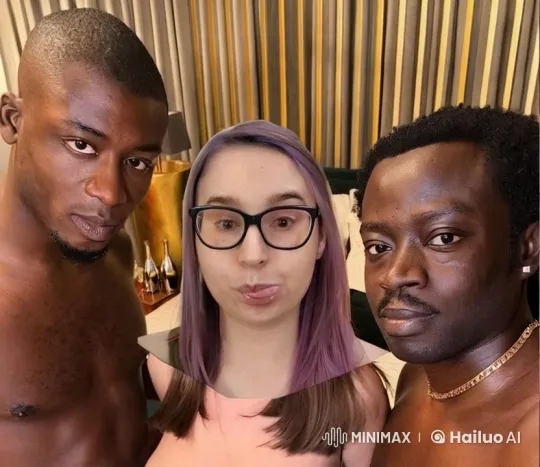 Affectionate Trio Exchange in Intimate Setting – AI Generated Video | Hailuo AI