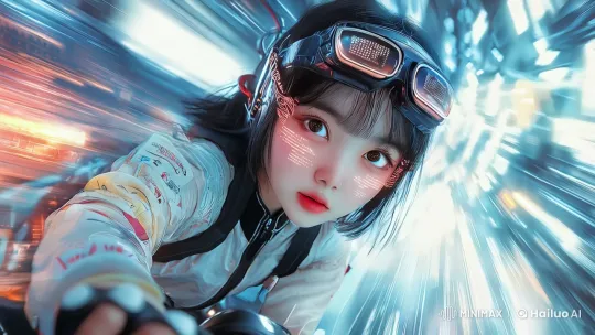 Futuristic Journey Through a High-Speed Light Tunnel – AI Generated Video | Hailuo AI