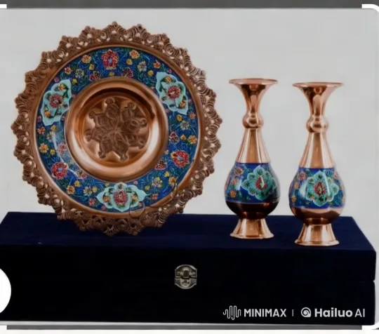 Artistic Display of Decorative Plate and Vases – AI Generated Video | Hailuo AI