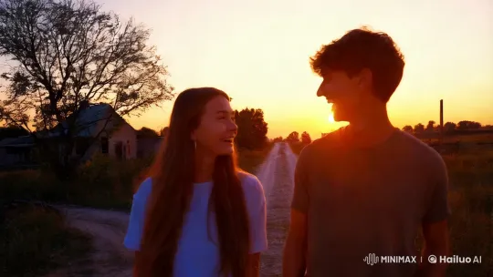 Evening Walk: A Tale of Friendship and Dreams – AI Generated Video | Hailuo AI
