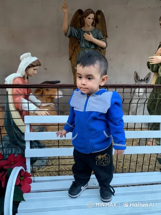 Child Practices Kung Fu in a Nativity Scene Setting – AI Generated Video | Hailuo AI