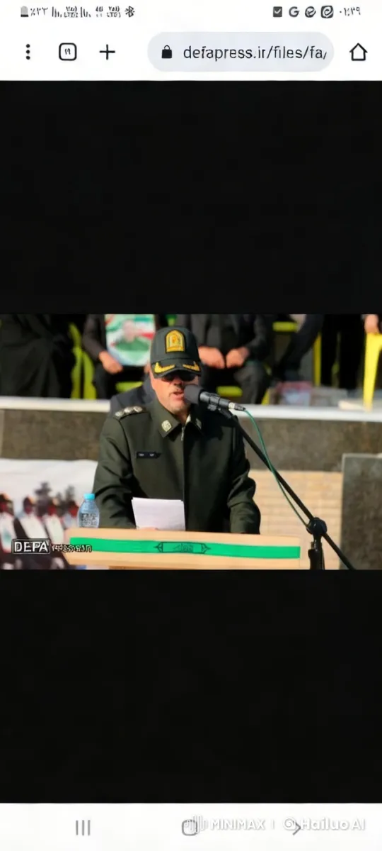 Military Officer Delivers Formal Speech at Outdoor Event – AI Generated Video | Hailuo AI
