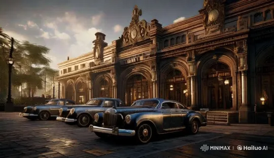 1930s Police Station Morning: A Grand 8K Panorama – AI Generated Video | Hailuo AI