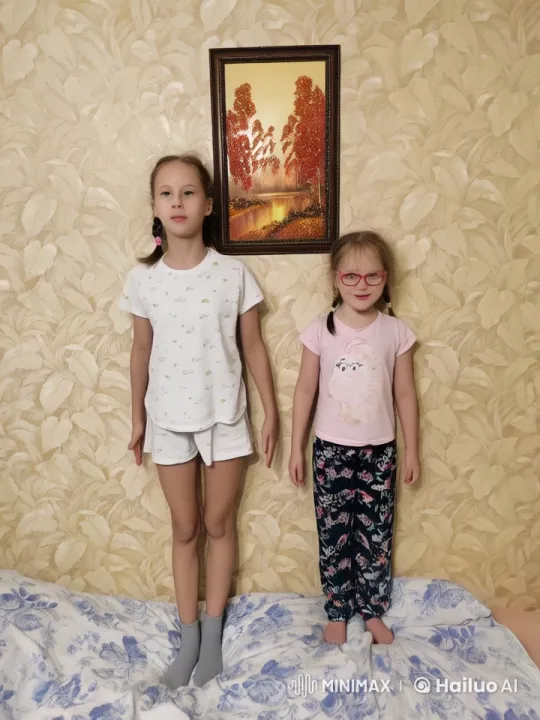 Girls Discover Sunny Landscape Through Magical Wall Break – AI Generated Video | Hailuo AI