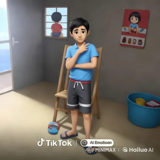Confident Young Boy in a Neatly Organized Room – AI Generated Video | Hailuo AI