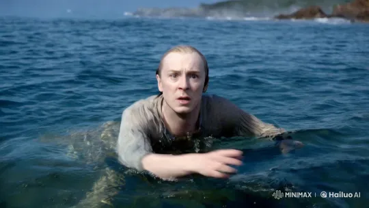 Drowning Man's Desperate Plea in Ocean's Depths – AI Generated Video | Hailuo AI