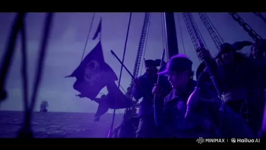 Pirate Ship Adventure: Crew Prepares for Encounter – AI Generated Video | Hailuo AI