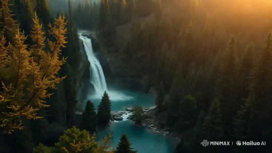 Enchanted Forest and Whispering Waterfall – AI Generated Video | Hailuo AI