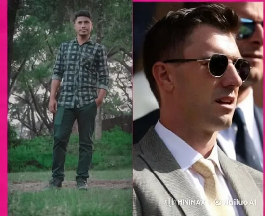 Intimate Exchange: Men Share a Kiss in Nature and Formality – AI Generated Video | Hailuo AI
