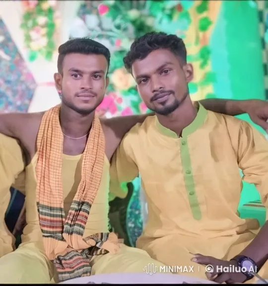 Vibrant Friendship Scene with Traditional Attire and Festive Decor – AI Generated Video | Hailuo AI
