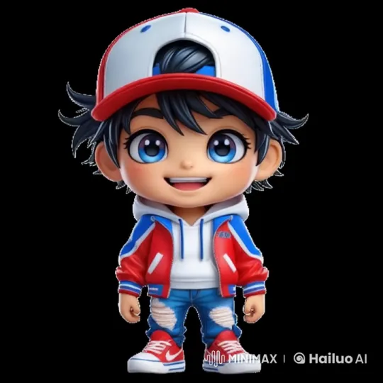 Animated Character Joyfully Jumps and Lands Smoothly – AI Generated Video | Hailuo AI