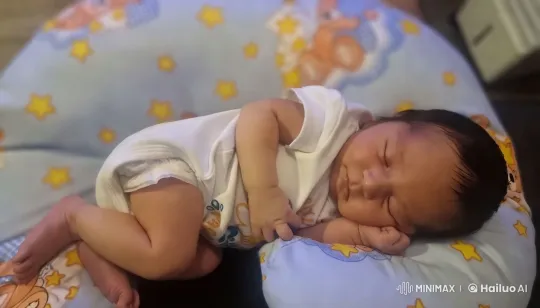 Baby's Joyful Dance on Star-Patterned Pillow – AI Generated Video | Hailuo AI