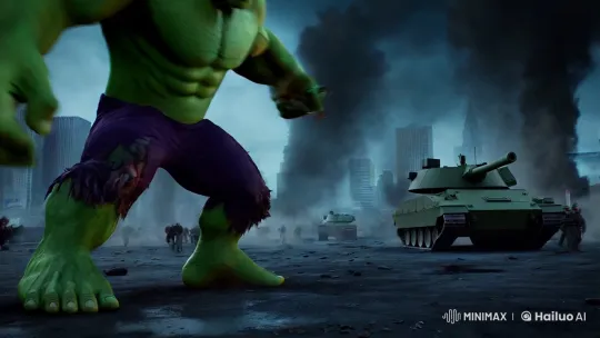 The Hulk's Epic Stand: Anger, Power, and Destruction – AI Generated Video | Hailuo AI