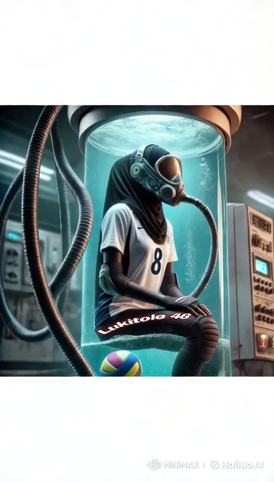 High-Tech Lab Showcases Futuristic AI-Generated Woman in Water Tube – AI Generated Video | Hailuo AI