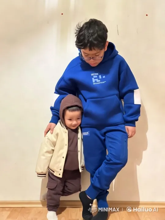 Children Practicing Kungfu Against Plain Background – AI Generated Video | Hailuo AI
