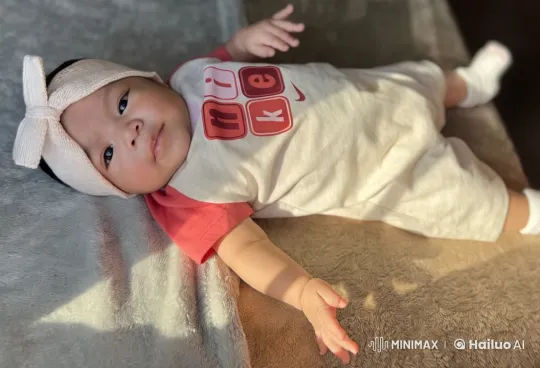 Baby Dancing Softly in Cozy Nike Onesie – AI Generated Video | Hailuo AI