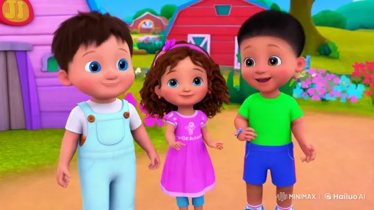 Animated Farm Adventure with JJ, Nina, and TomTom – AI Generated Video | Hailuo AI