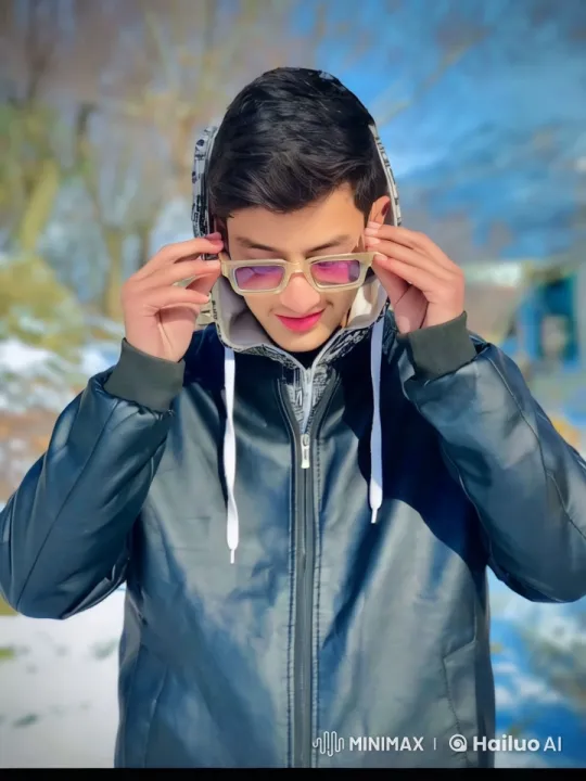 Human and White Lion Stroll Through Winter Wonderland – AI Generated Video | Hailuo AI