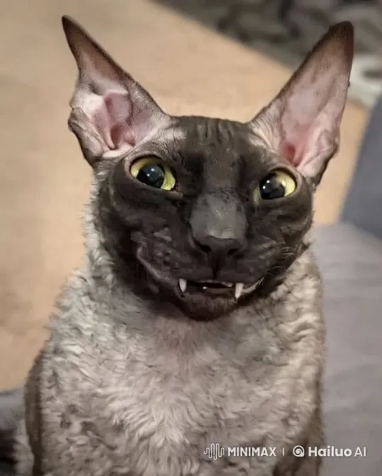 Unique Cat with Prominent Features in Cozy Indoor Setting – AI Generated Video | Hailuo AI