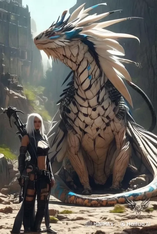 Epic Warrior and Dragon in Mystical Canyon Setting – AI Generated Video | Hailuo AI