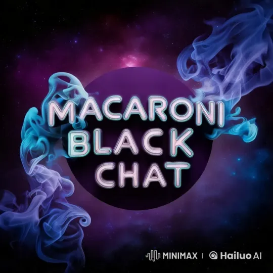 Cosmic Smoke Animation Over 'MACARONI BLACK CHAT' Text – AI Generated Video | Hailuo AI