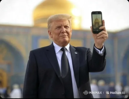Trump Respects Holy Shrine, Captures Selfie – AI Generated Video | Hailuo AI
